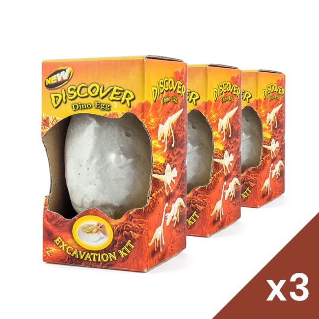 Excavación huevo dino pack x3